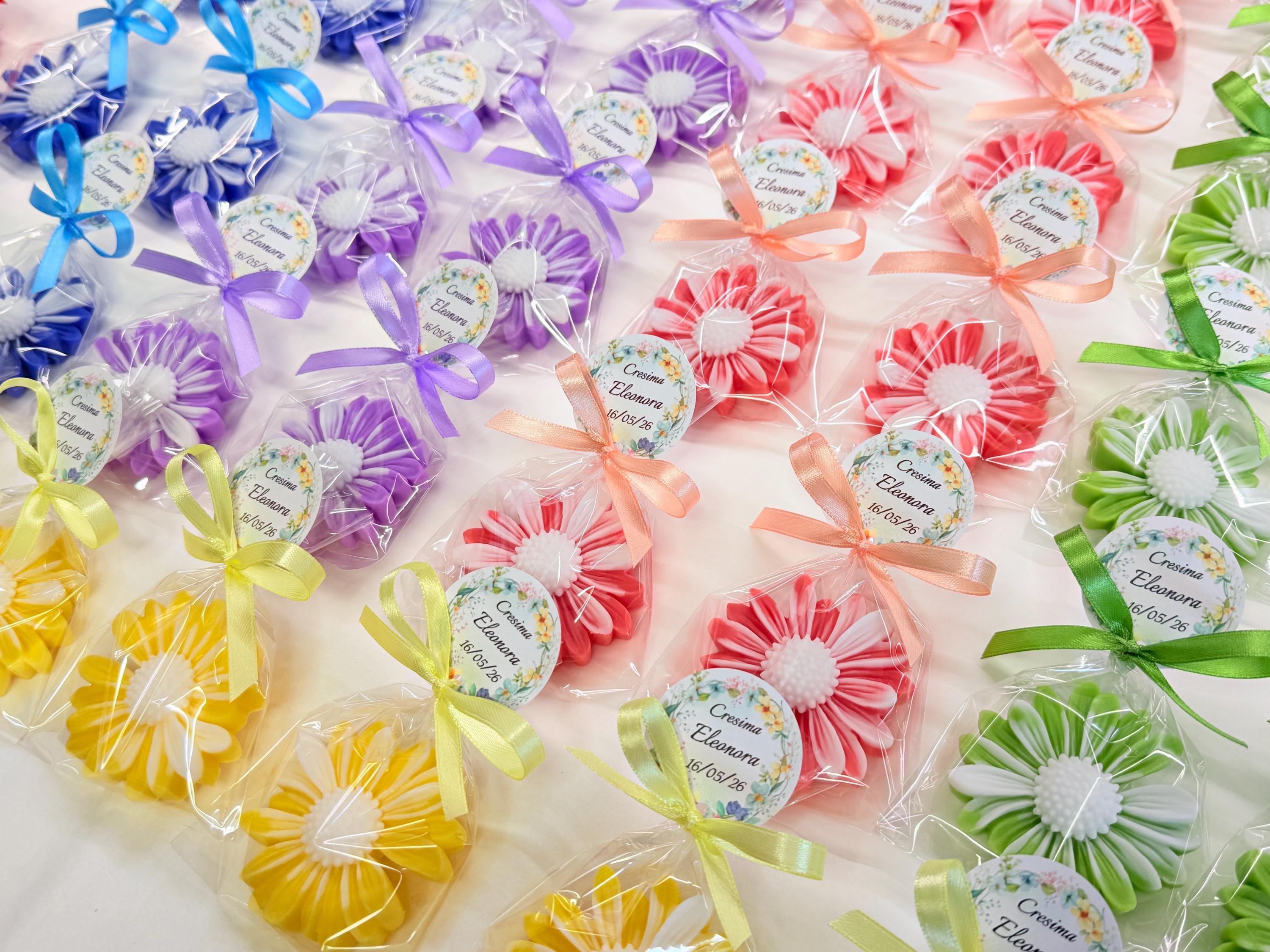 SAVON MARGHERITA PERSONNALISÉ avec sachet transparent /dragées mariage/confirmation/communion/diplôme/anniversaire/baptême/naissance