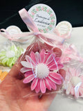 SAVON MARGHERITA PERSONNALISÉ avec sachet transparent /dragées mariage/confirmation/communion/diplôme/anniversaire/baptême/naissance
