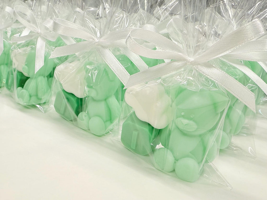 BEAR SOAP letter and cloud with transparent bag/christening favors/baby shower/children's birthday/guest gift