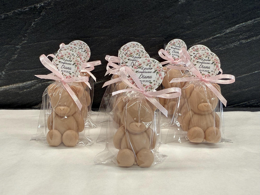SAVON « OURSON » personnalisé avec sachet transparent