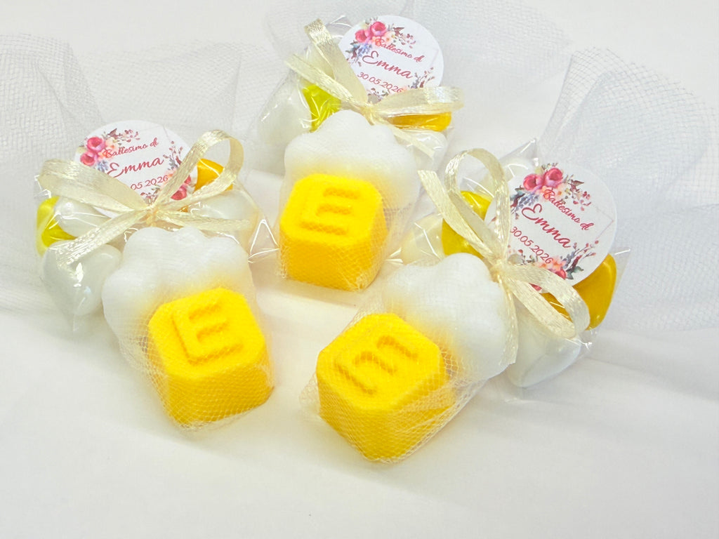 Heart-shaped Soap + Letter with Tulle, Confetti, and Personalized Tag