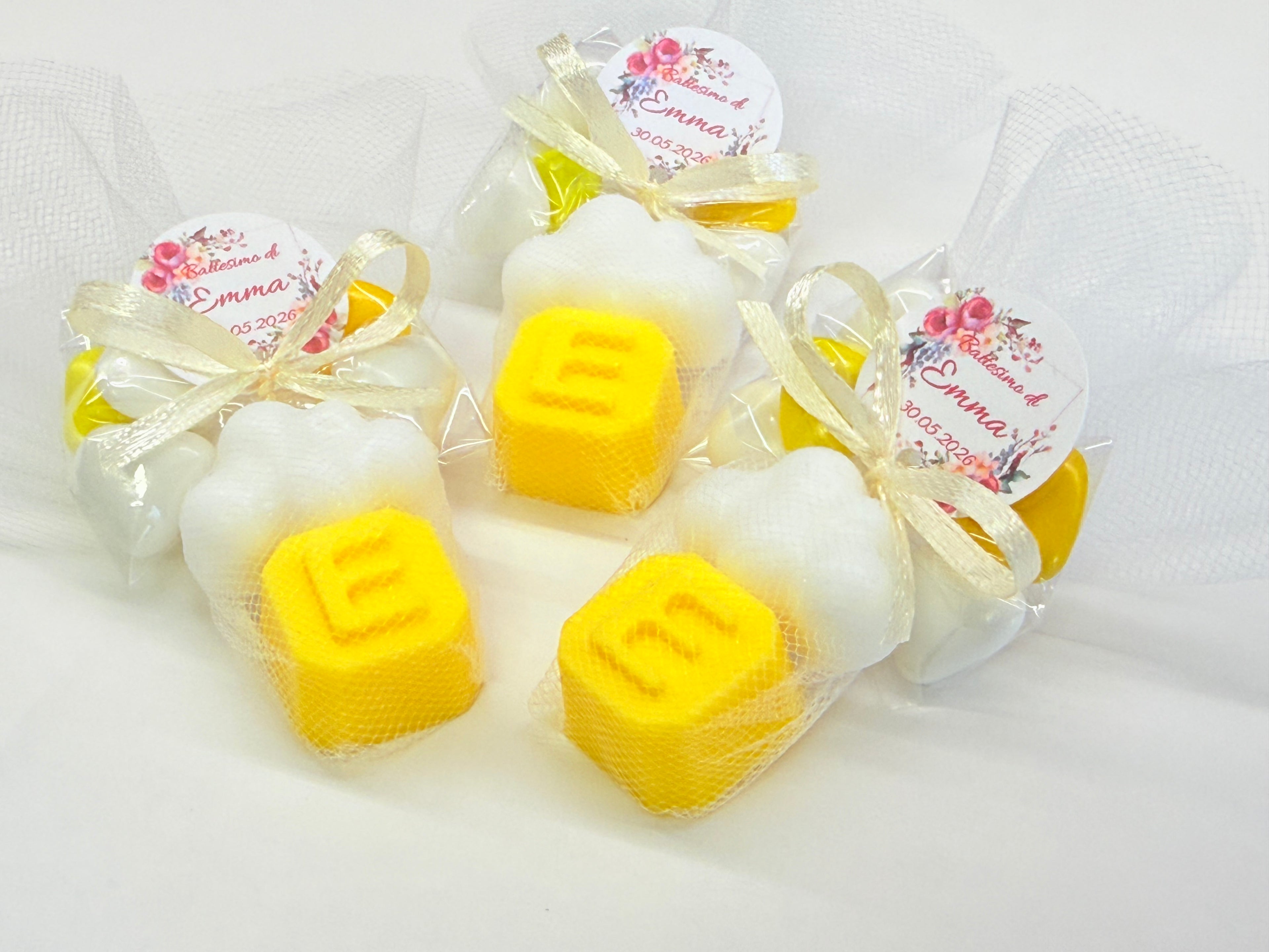 Heart-shaped Soap + Letter with Tulle, Confetti, and Personalized Tag