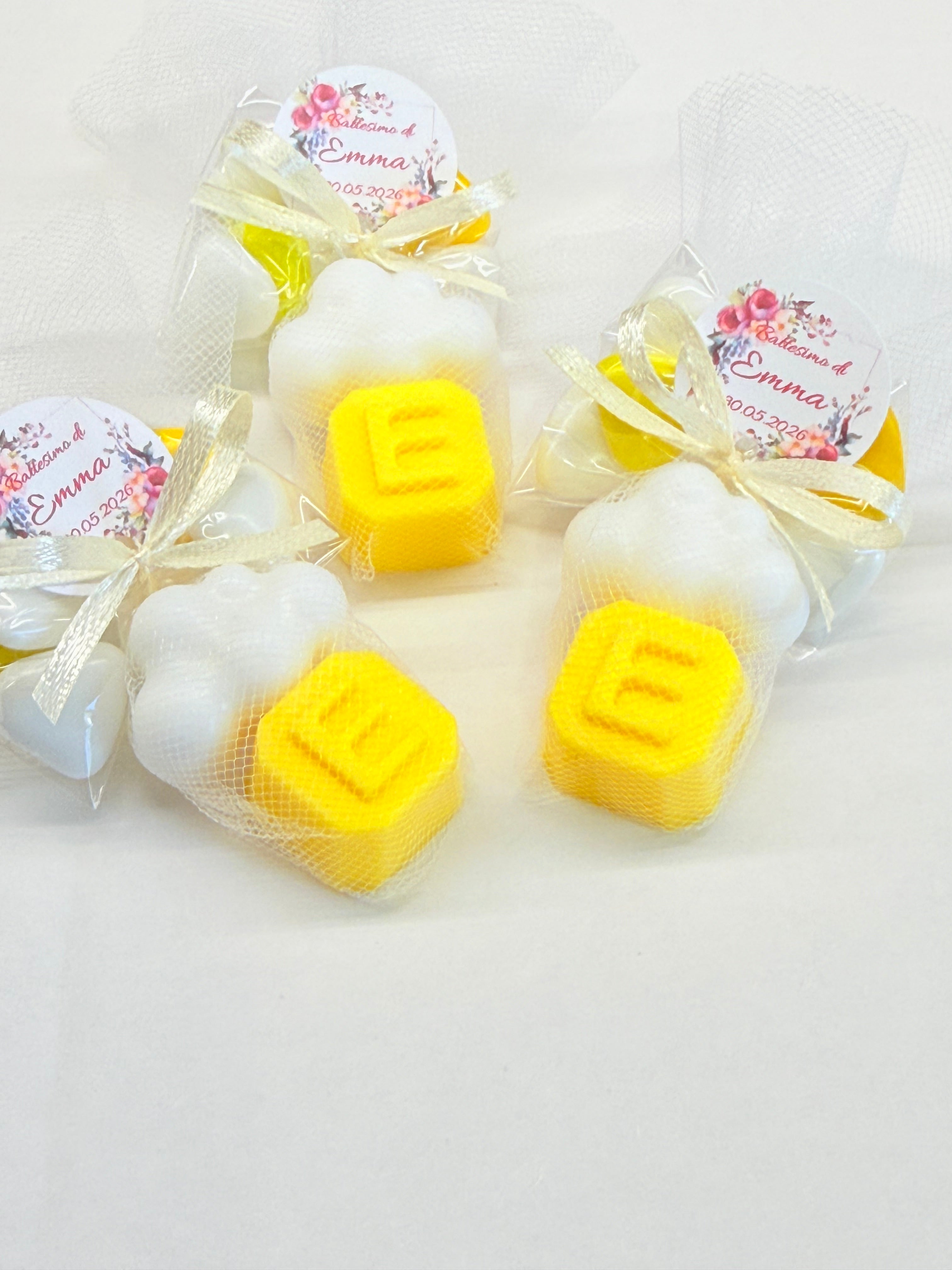 Heart-shaped Soap + Letter with Tulle, Confetti, and Personalized Tag