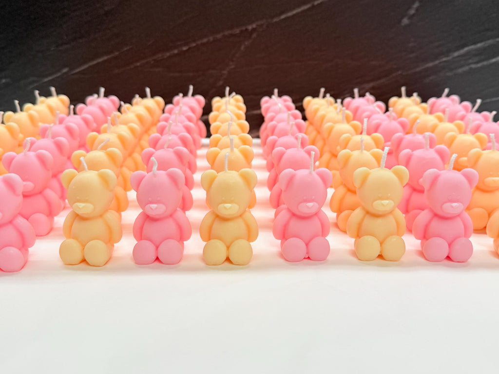 BOUGIES OURSON parfumées/cadeaux de baptême personnalisés/naissance/baby shower/anniversaire d'enfants/communion/confirmation/ourson en peluche/