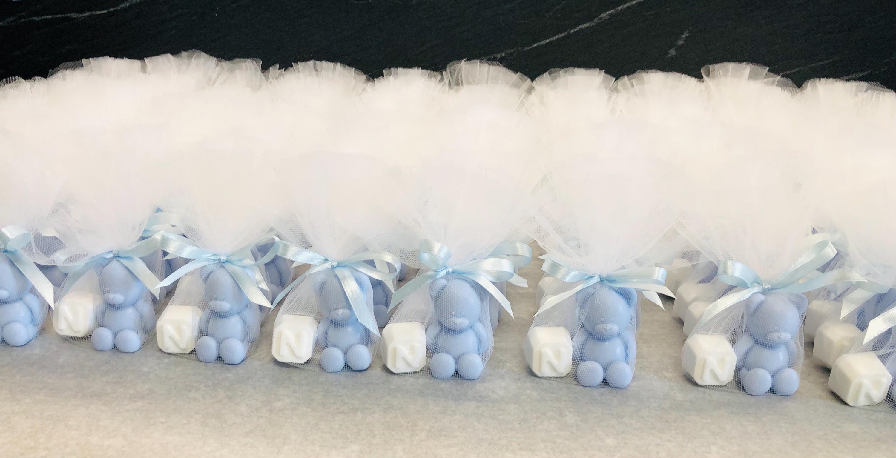 "BEAR + LETTER" SOAP with Tulle and personalized tag