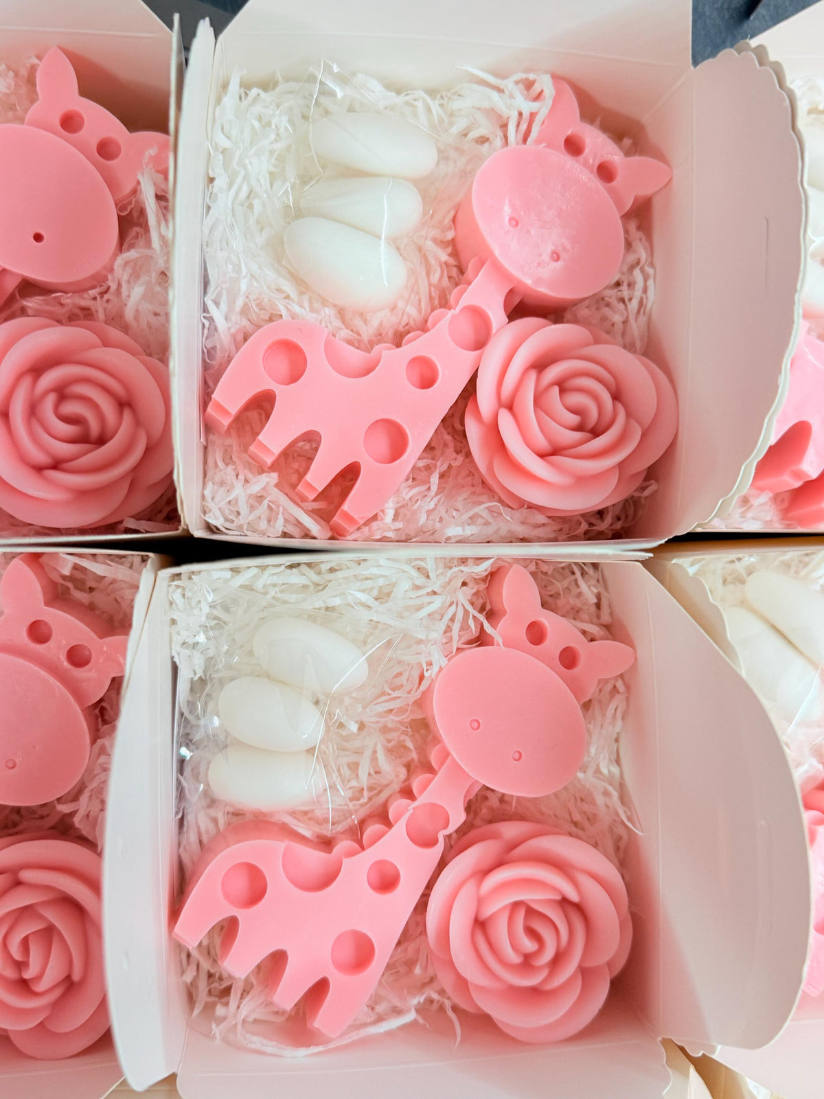 "GIRAFFA+ ROSA" SOAP with box, confetti, and personalized tag