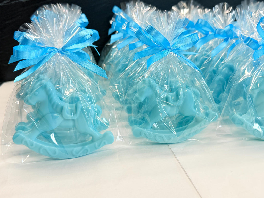 Savon "CHEVAL à BASCLUE" avec sachet transparent et étiquette personnalisée