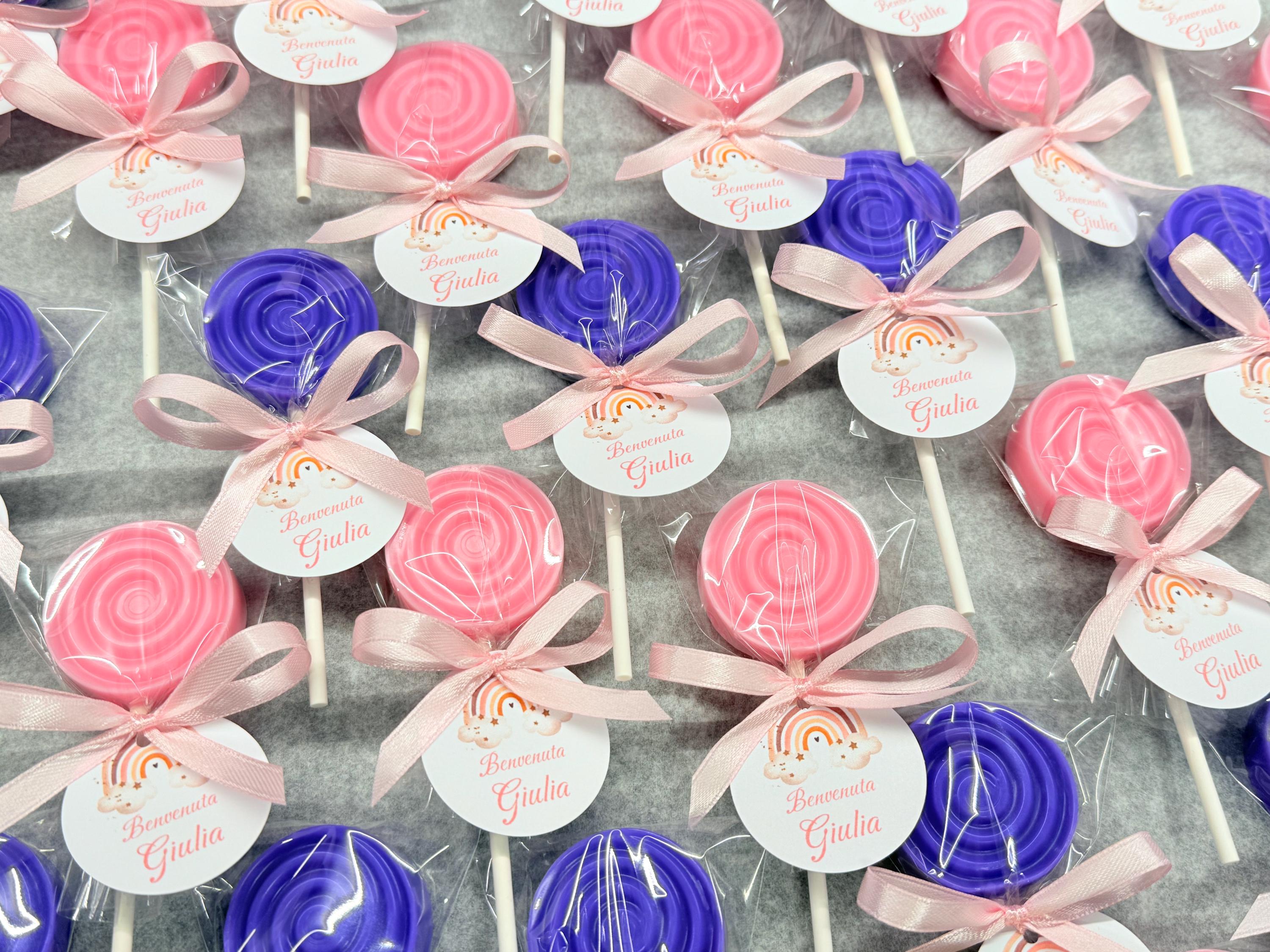 LOLLIPOP SOAP with transparent bag and personalized tag/baptism favors/birth/communion/confirmation/baby shower/