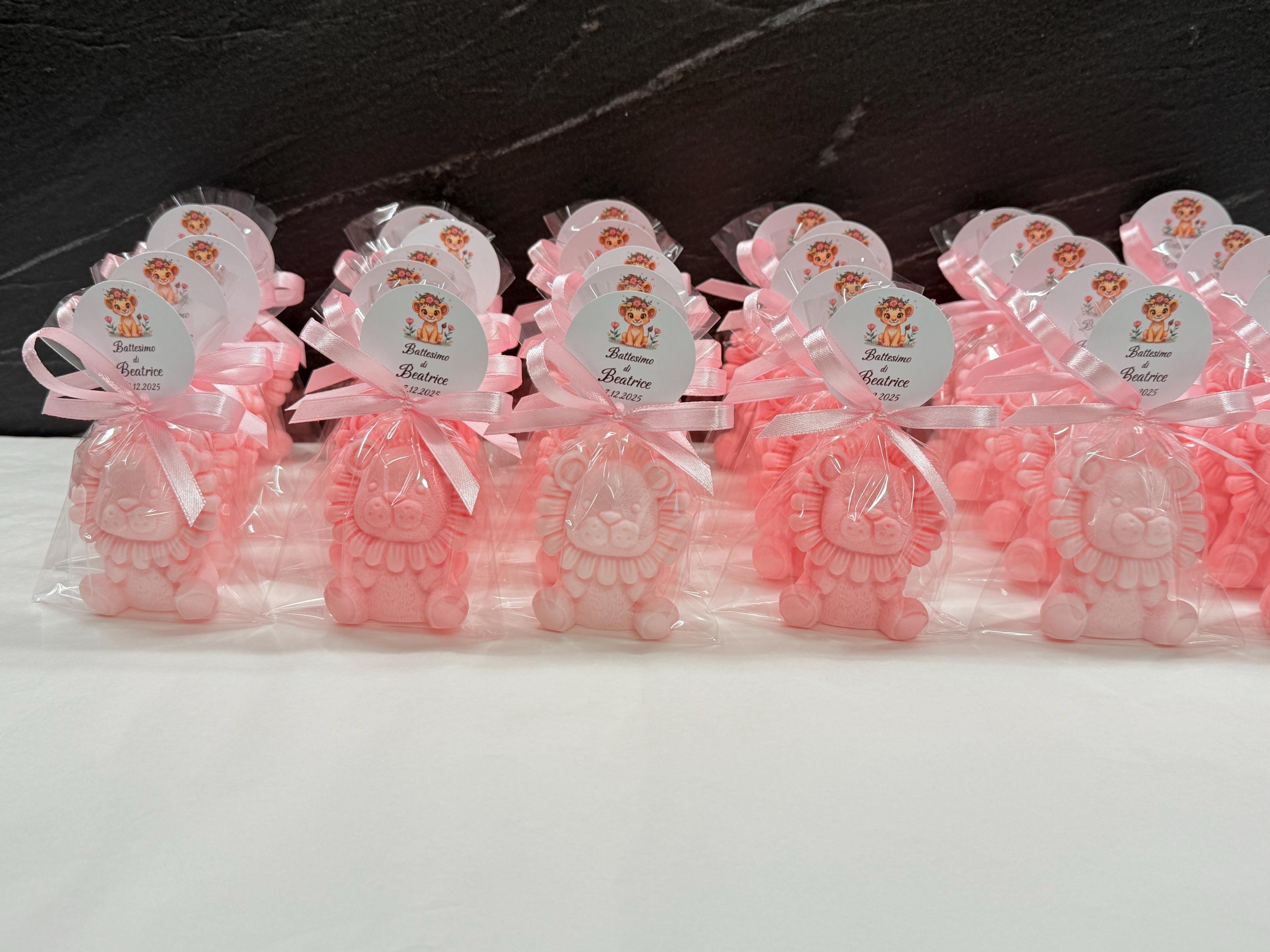 SAVON "LEONCINO" avec sachet transparent et étiquette personnalisée