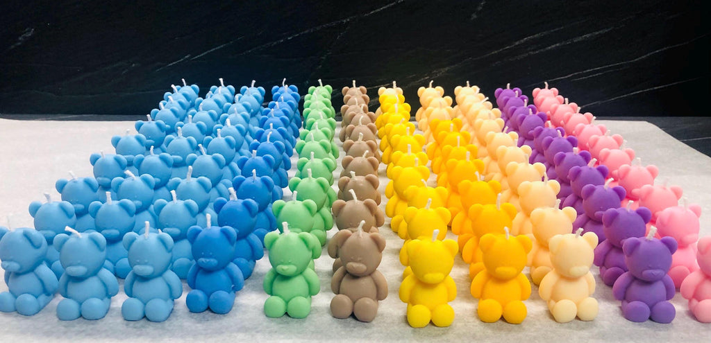 BOUGIES OURSON parfumées/cadeaux de baptême personnalisés/naissance/baby shower/anniversaire d'enfants/communion/confirmation/ourson en peluche/