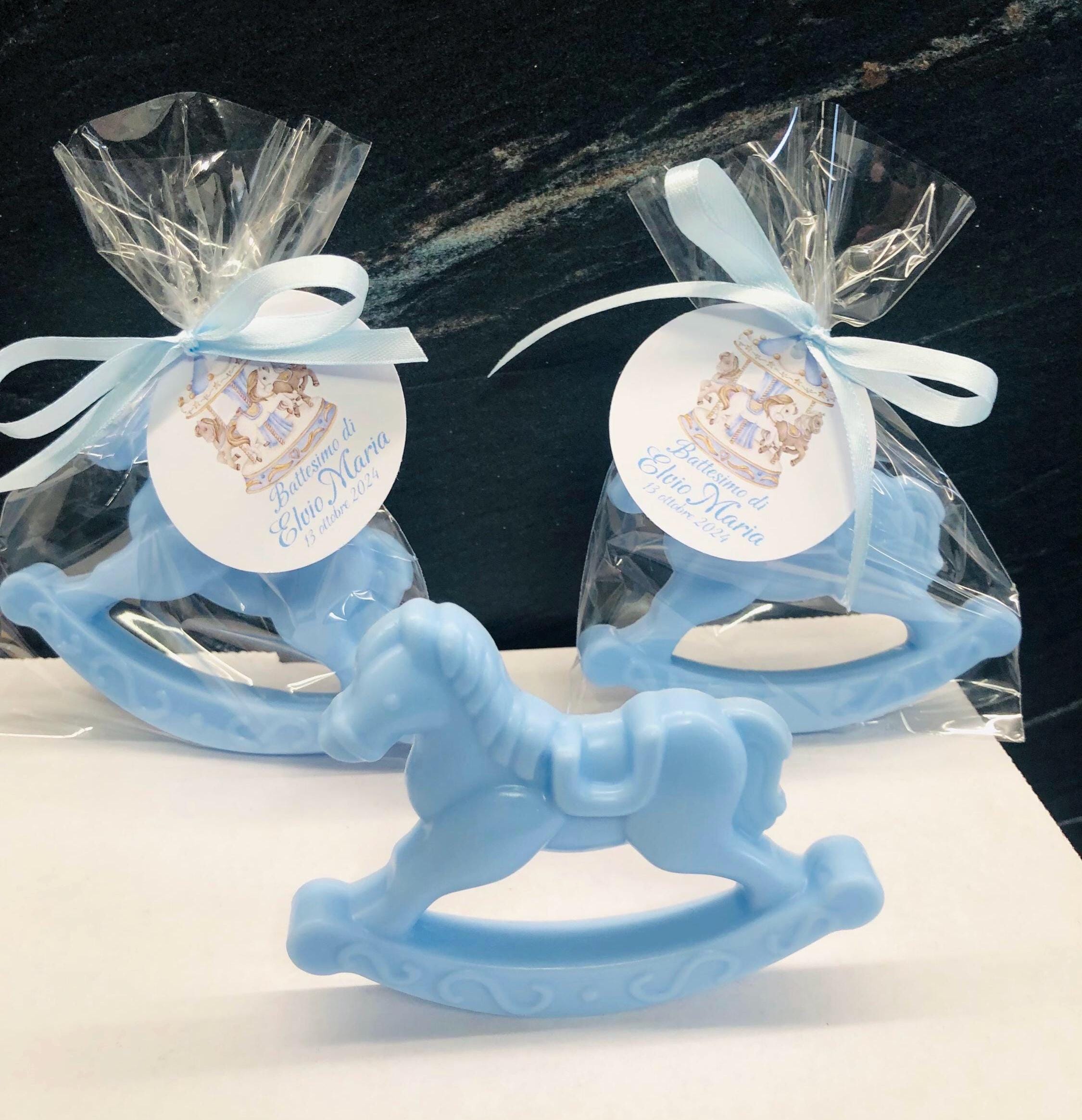 Savon "CHEVAL à BASCLUE" avec sachet transparent et étiquette personnalisée