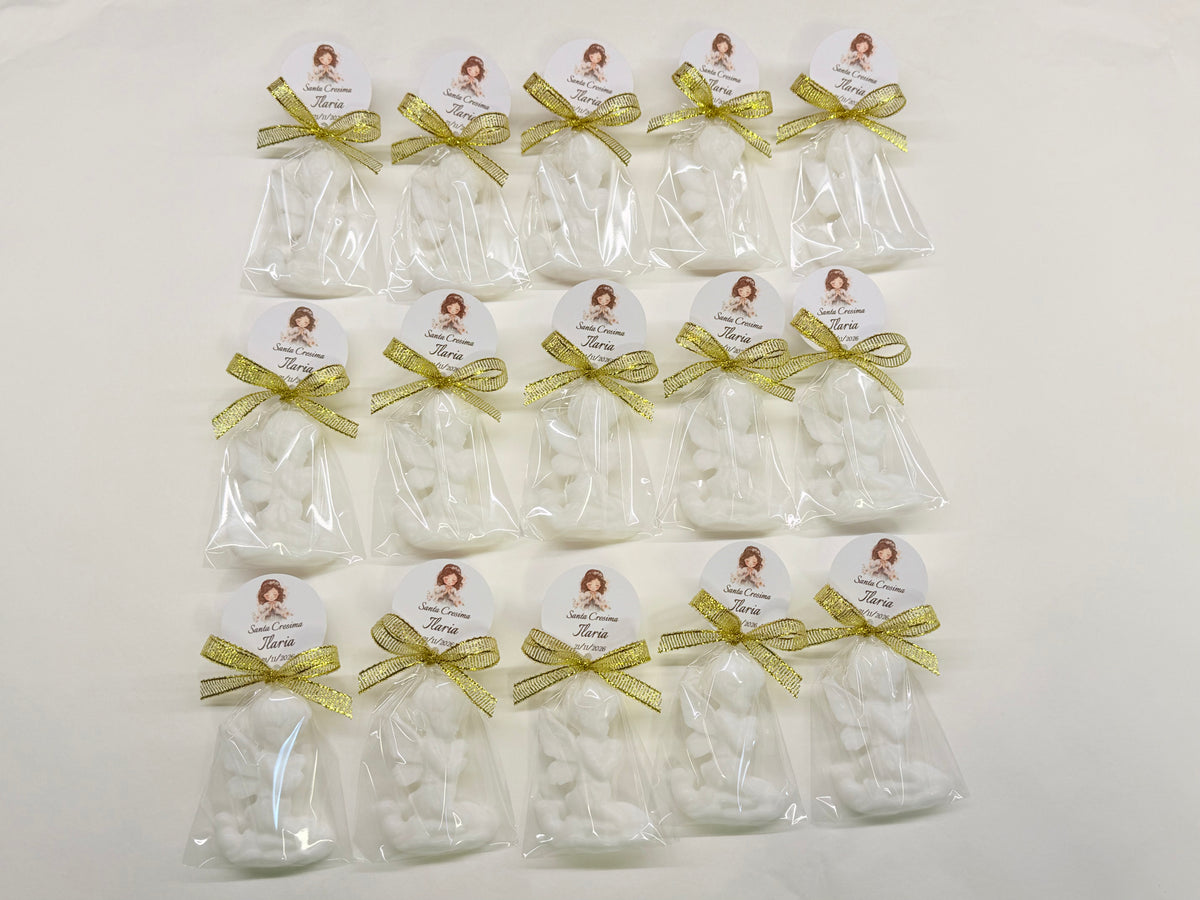 "ANGIOLETTO" SOAP with clear bag and personalized Tag
