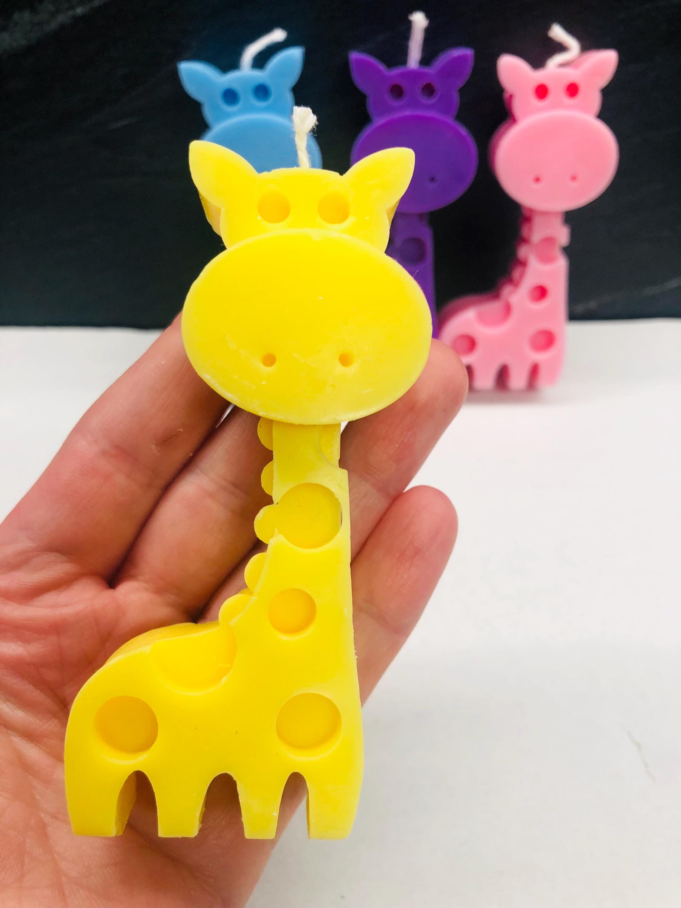 BOUGIE GIRAFFE INODORE personnalisée/dragées baptême/naissance/communion/confirmation/baby shower/Safari/anniversaire enfants