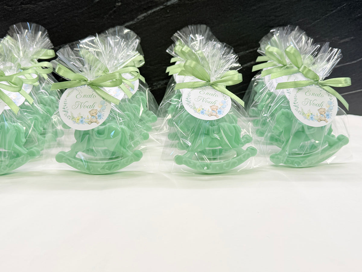 "ROCKING HORSE" SOAP with clear bag and personalized tag