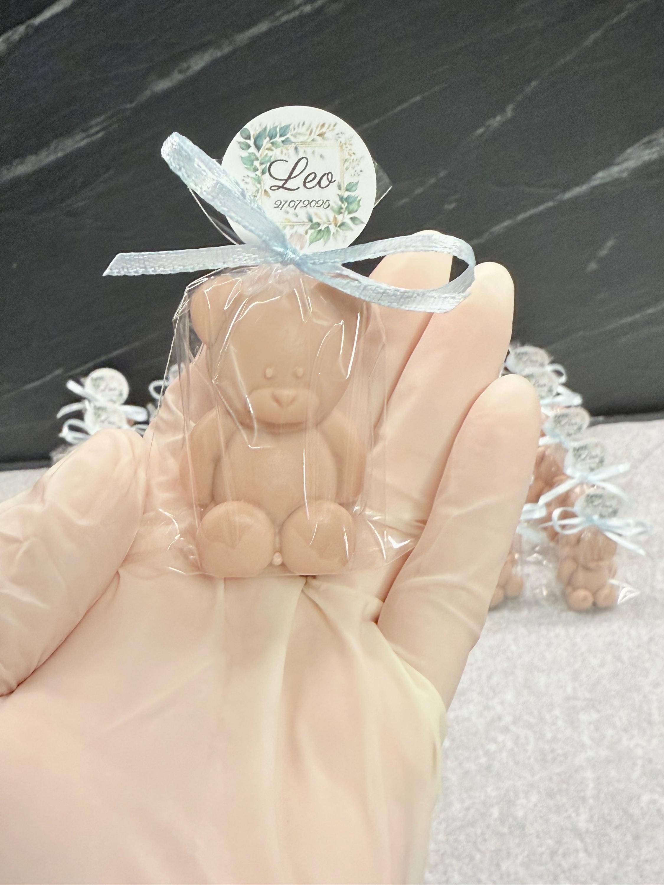 SAVON « OURSON » personnalisé avec sachet transparent