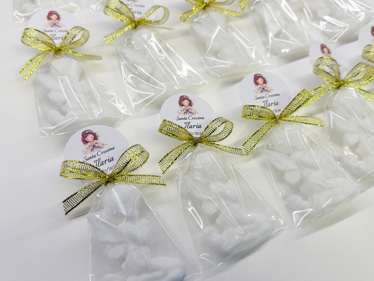 "ANGIOLETTO" SOAP with clear bag and personalized Tag