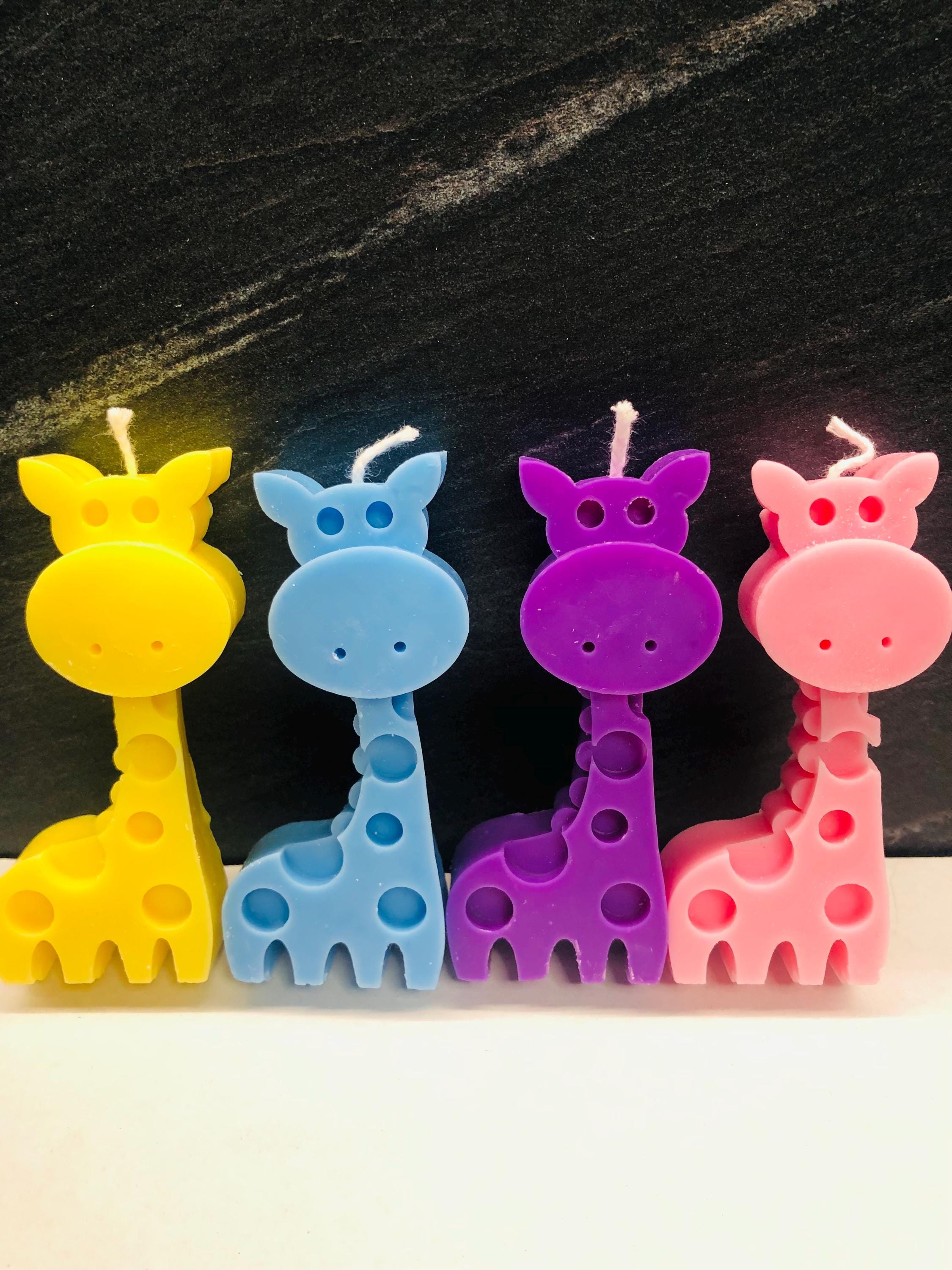 BOUGIE GIRAFFE INODORE personnalisée/dragées baptême/naissance/communion/confirmation/baby shower/Safari/anniversaire enfants