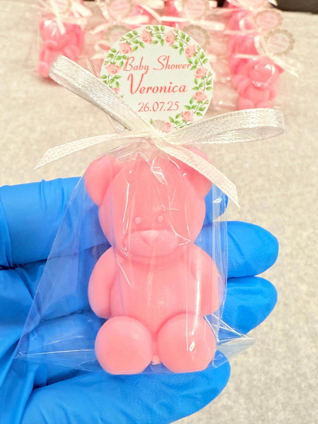 SAVON « OURSON » personnalisé avec sachet transparent