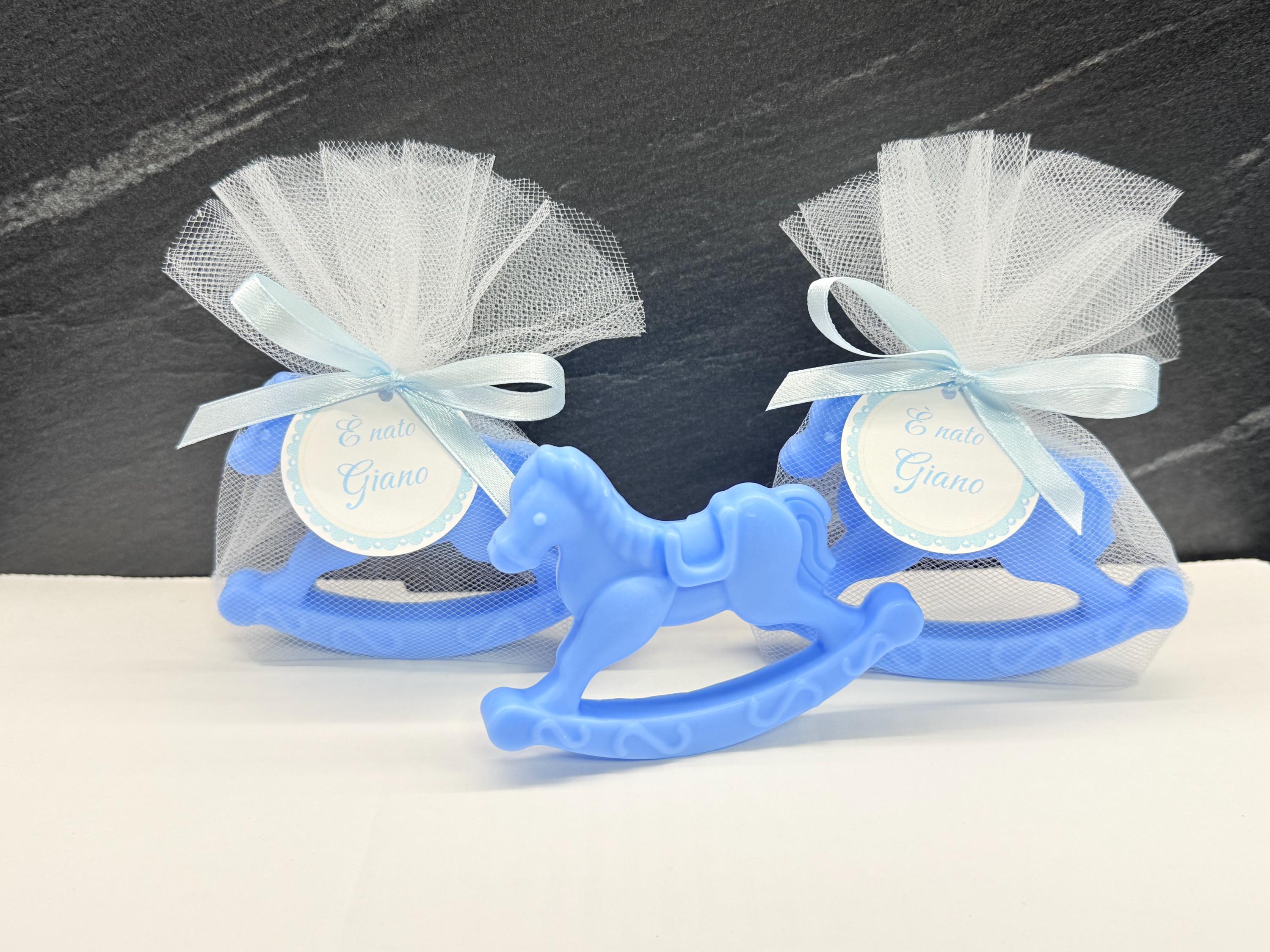 SAVON "CHEVAL à BASCLUE" avec tulle et étiquette personnalisée