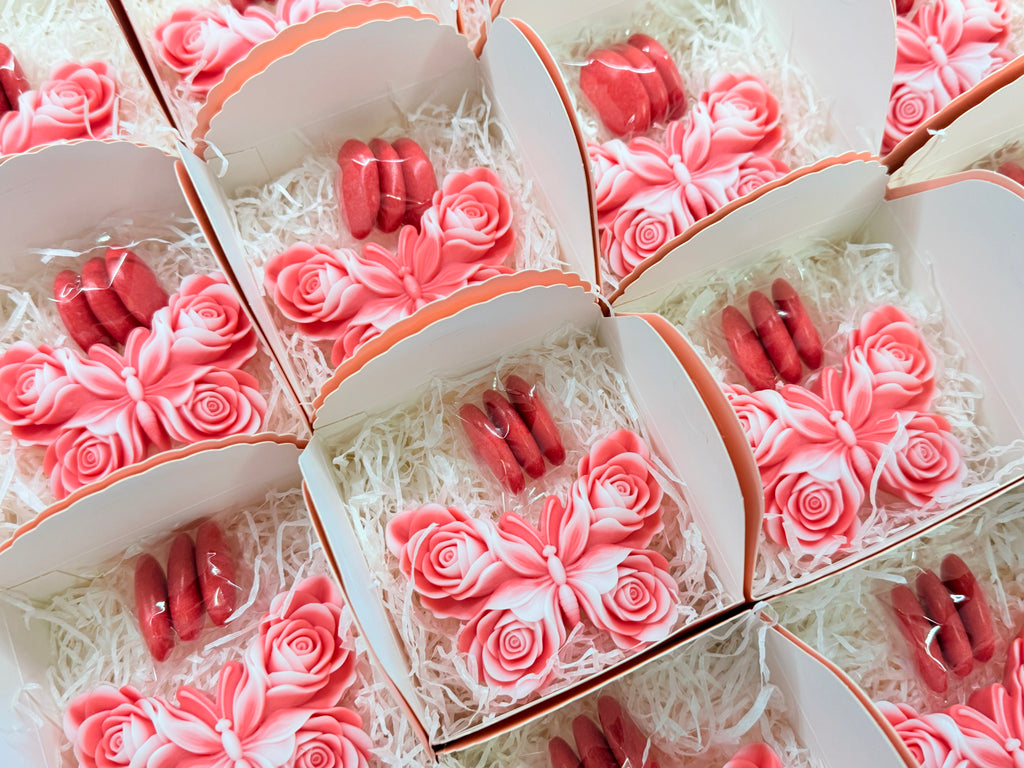 Heart-shaped Soap + Letter with Tulle, Confetti, and Personalized Tag