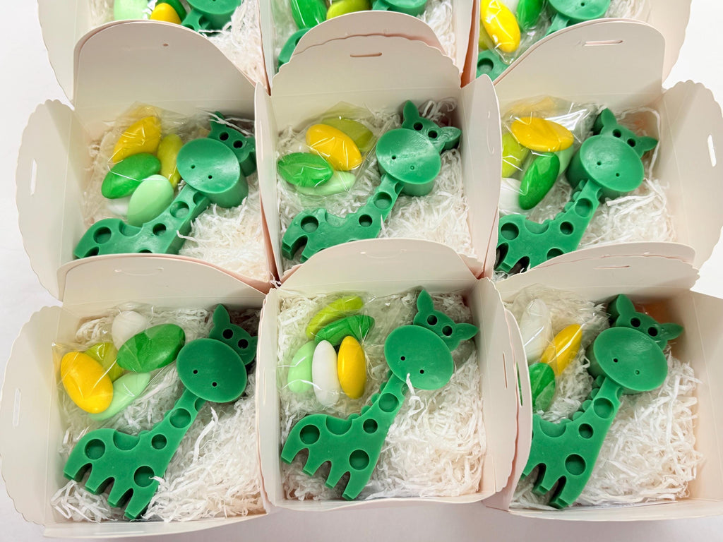 SAVON GIRAFE avec boîte et dragées personnalisées/cadeaux de baptême/baby shower/naissance bébé/anniversaire enfant/Safari/