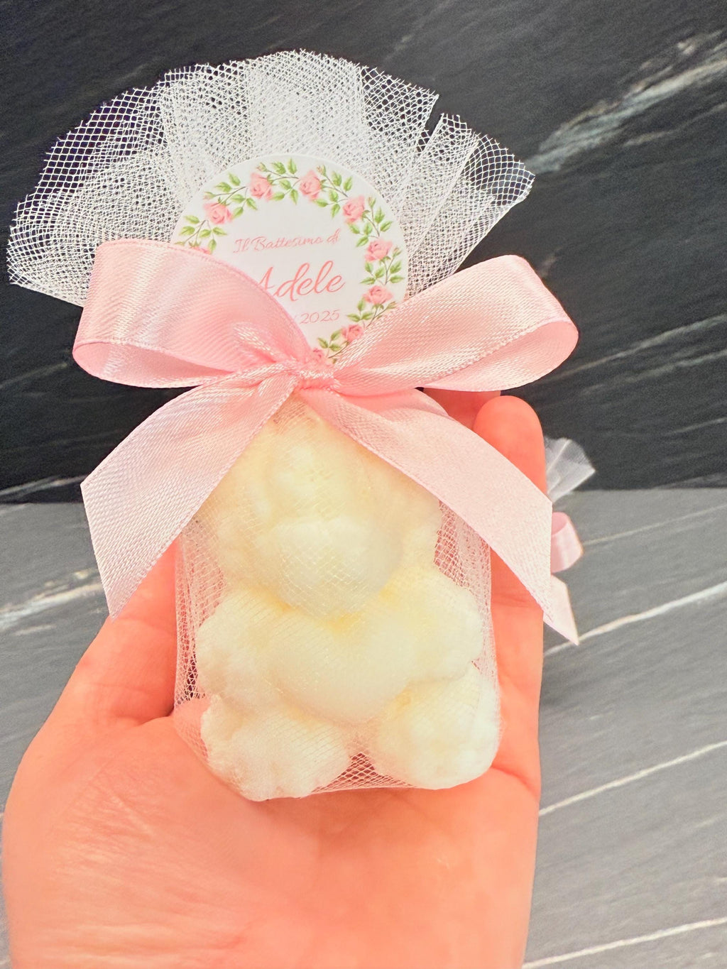 BOUGIE OURSON PARFUMÉE avec tulle /dragées naissance/baby shower/anniversaire enfants/communion/confirmation/fête enfants/ourson en peluche/Teddy
