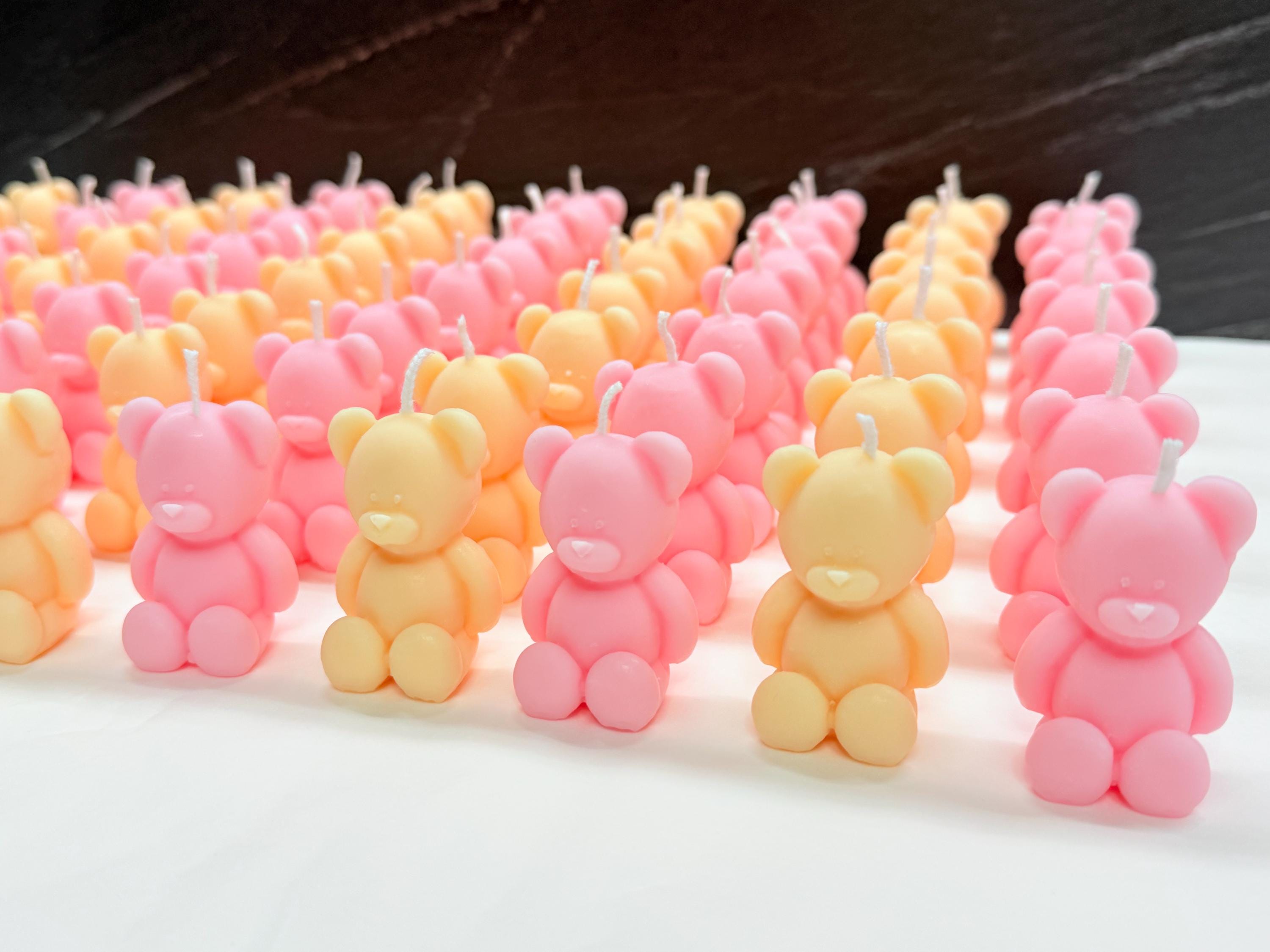 BOUGIES OURSON parfumées/cadeaux de baptême personnalisés/naissance/baby shower/anniversaire d'enfants/communion/confirmation/ourson en peluche/