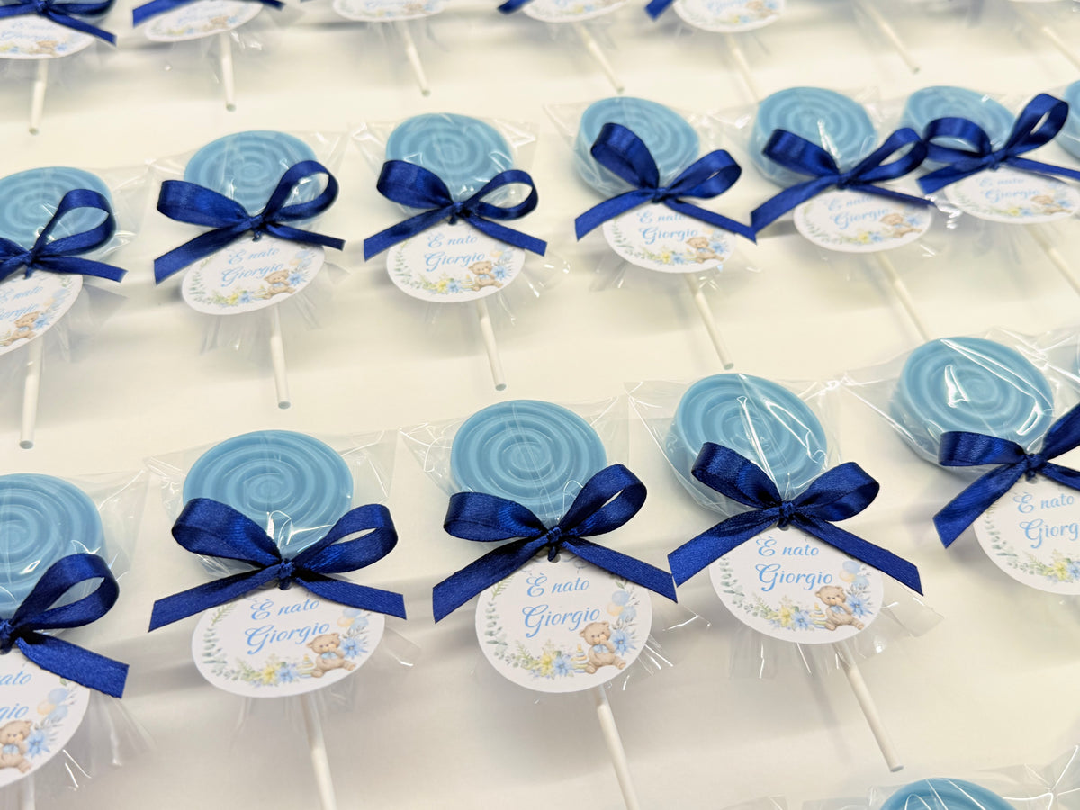 "LOLLIPOP" SOAP with clear bag and personalized tag