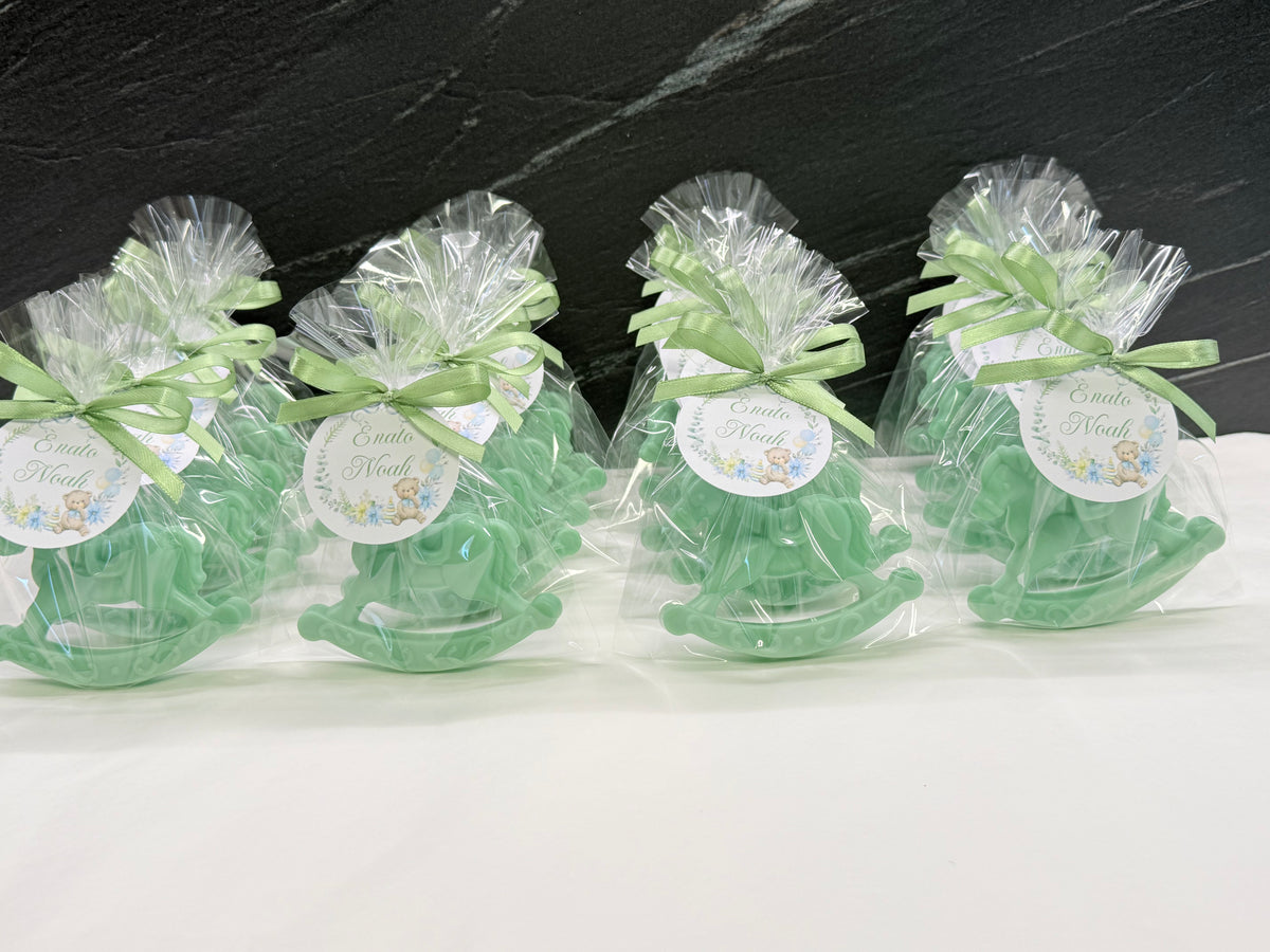 "ROCKING HORSE" SOAP with clear bag and personalized tag