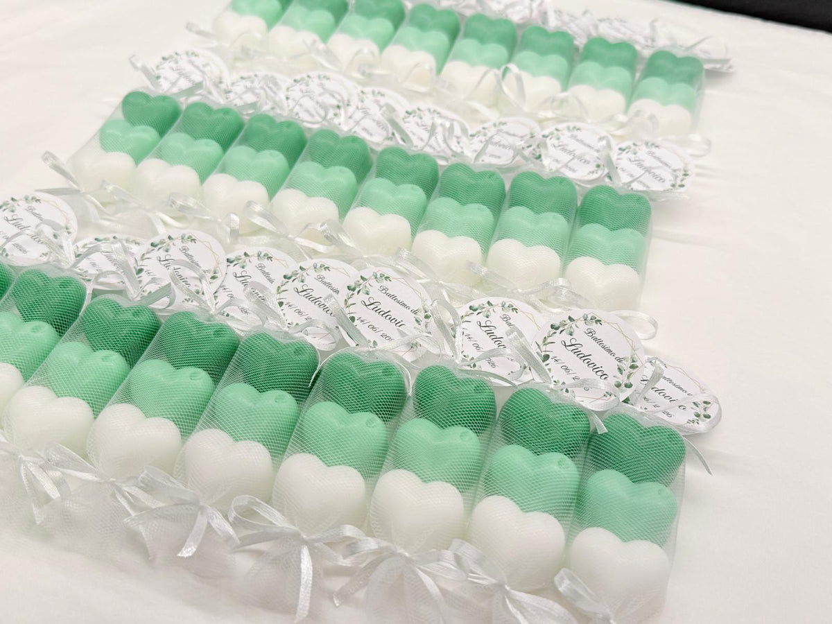 "TRIO OF HEARTS" SOAP with tulle and personalized tag