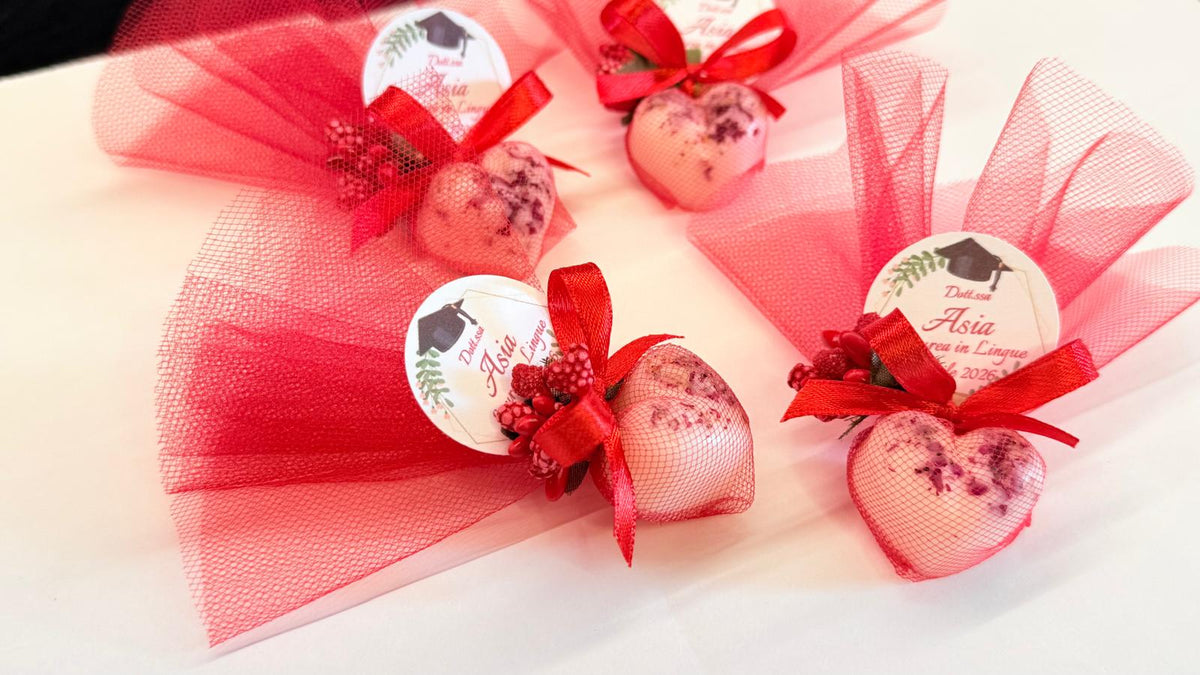 "ROSE" SOAP with Tulle and Personalized Tag