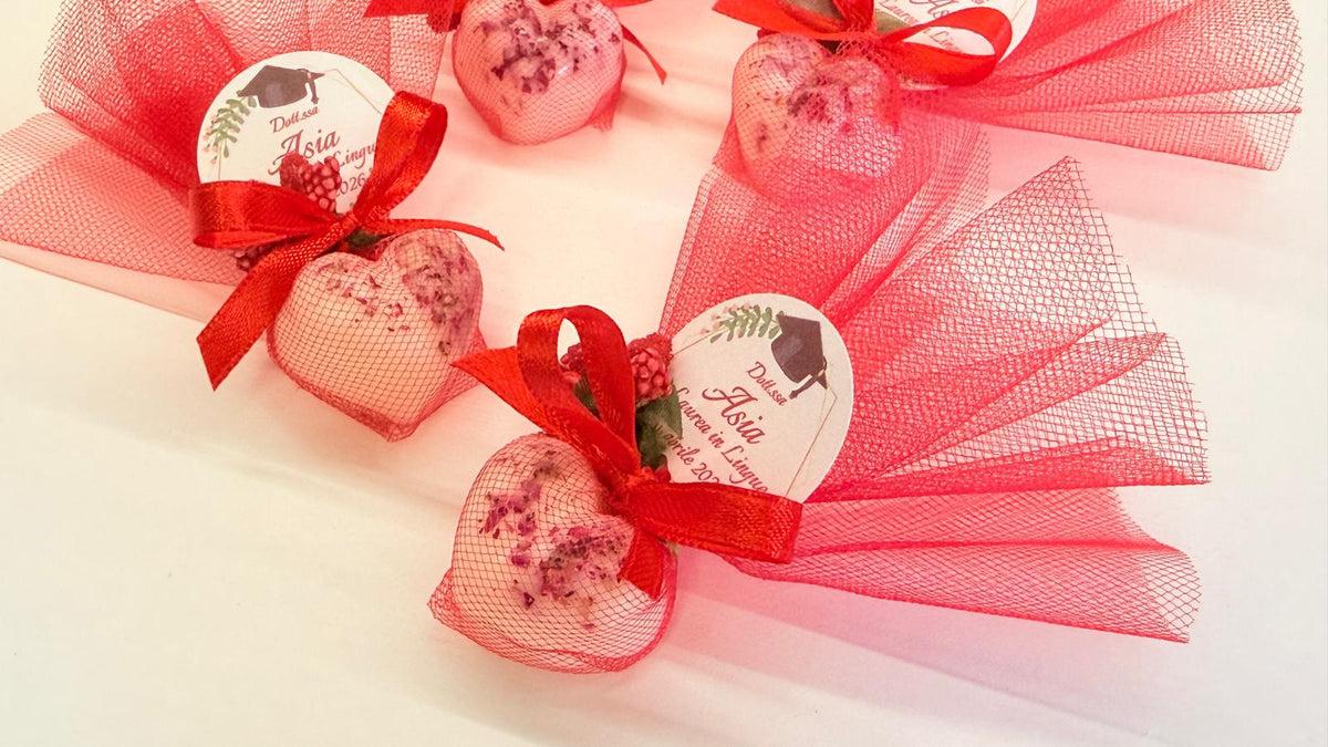 "ROSE" SOAP with Tulle and Personalized Tag