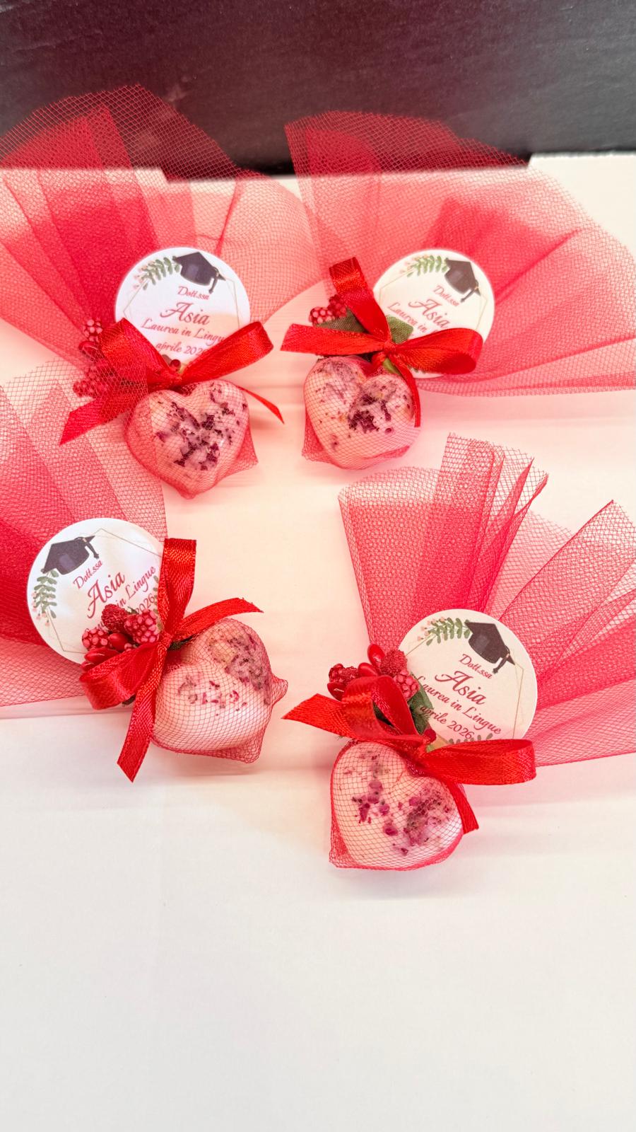 "ROSE" SOAP with Tulle and Personalized Tag