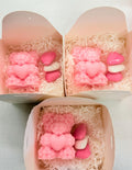 ODORLESS BEAR CANDLE with box, confetti, and personalized tag/baptism favors/baby shower/first communion/baby birth/birthday
