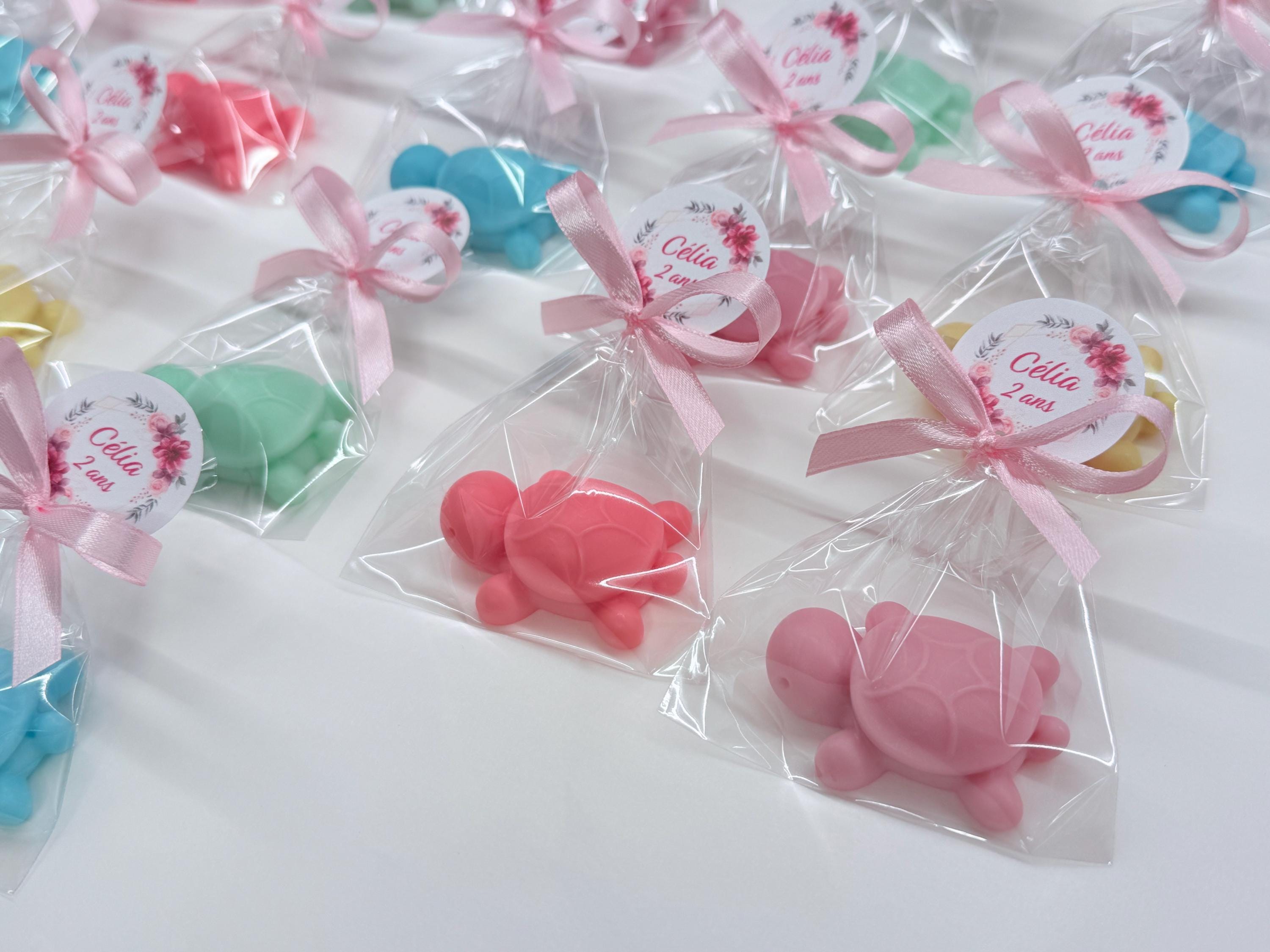 SAVON "TORTUE" avec sachet transparent et étiquette personnalisée
