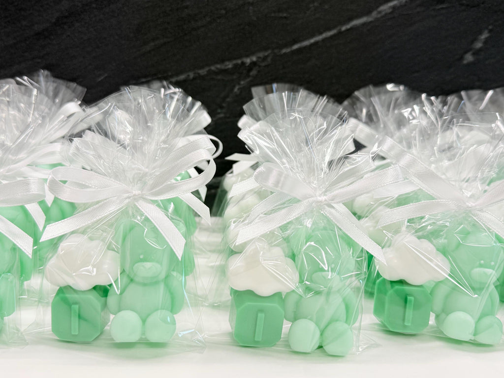 BEAR SOAP letter and cloud with transparent bag/christening favors/baby shower/children's birthday/guest gift