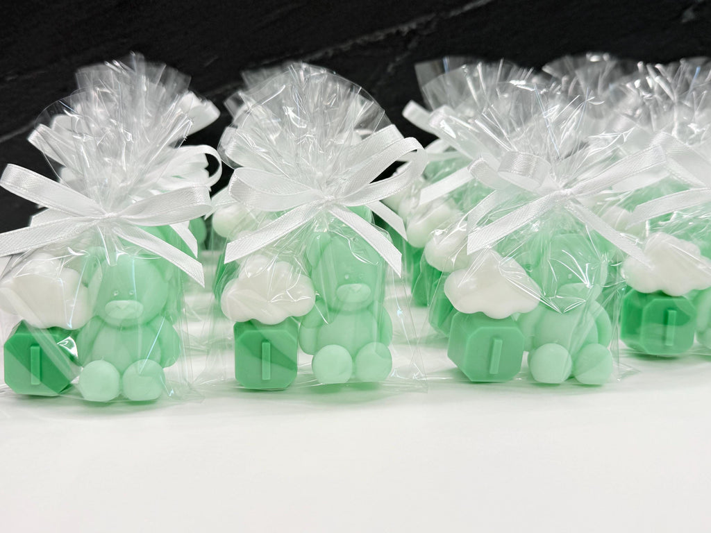 BEAR SOAP letter and cloud with transparent bag/christening favors/baby shower/children's birthday/guest gift
