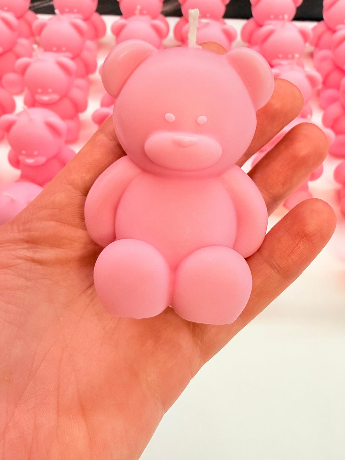 Candela orsetto grande personalizzata in cera di soia – bomboniera per nascita, baby shower e compleanno bimbi
