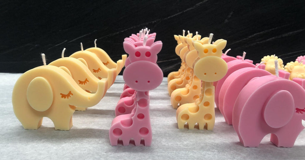BOUGIE GIRAFFE INODORE personnalisée/dragées baptême/naissance/communion/confirmation/baby shower/Safari/anniversaire enfants