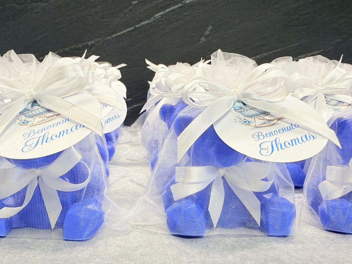 "ORIGAMI BEAR" SOAP with organza bag and custom tag