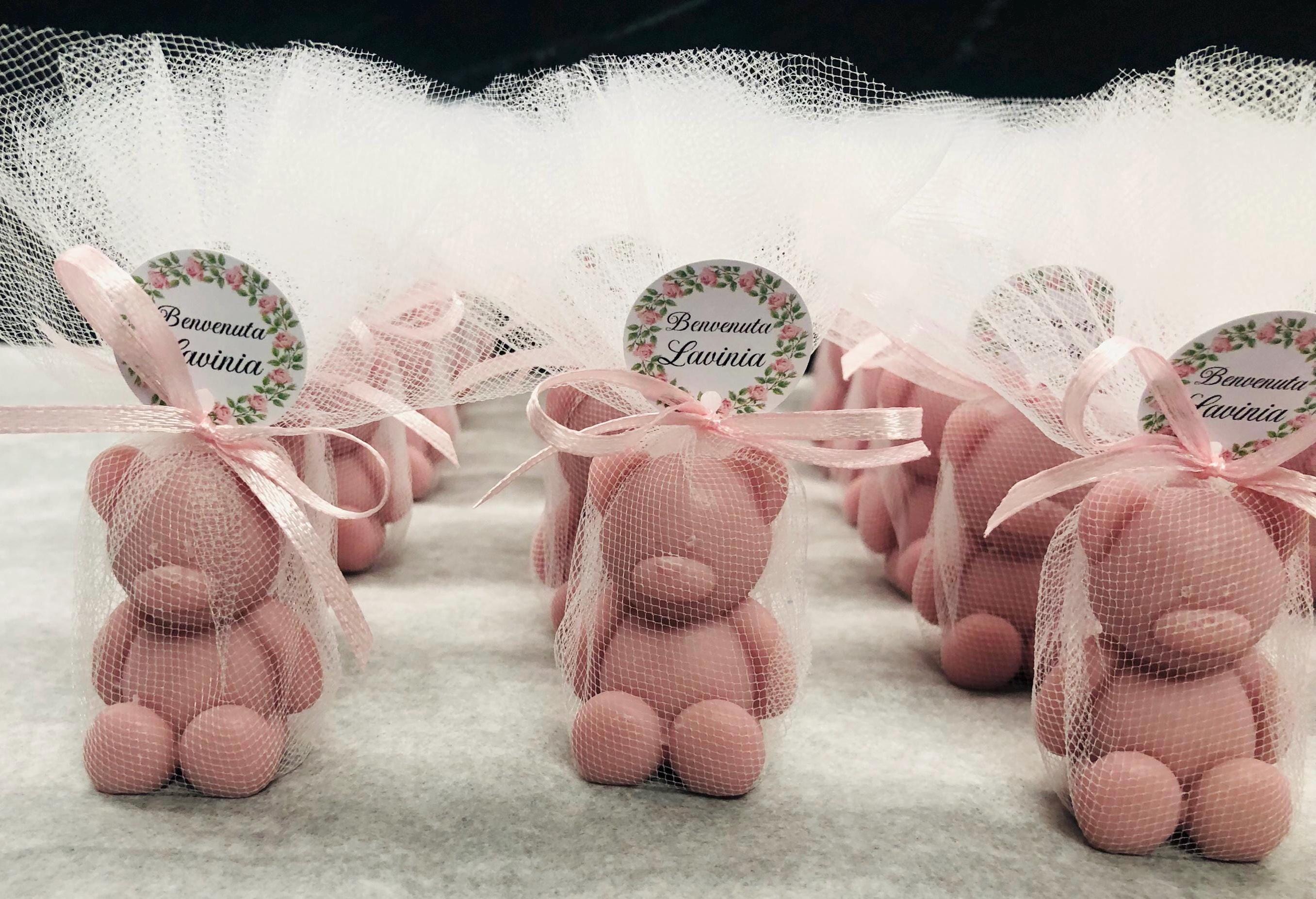 SAVON "OURSON" avec tulle et étiquette personnalisée