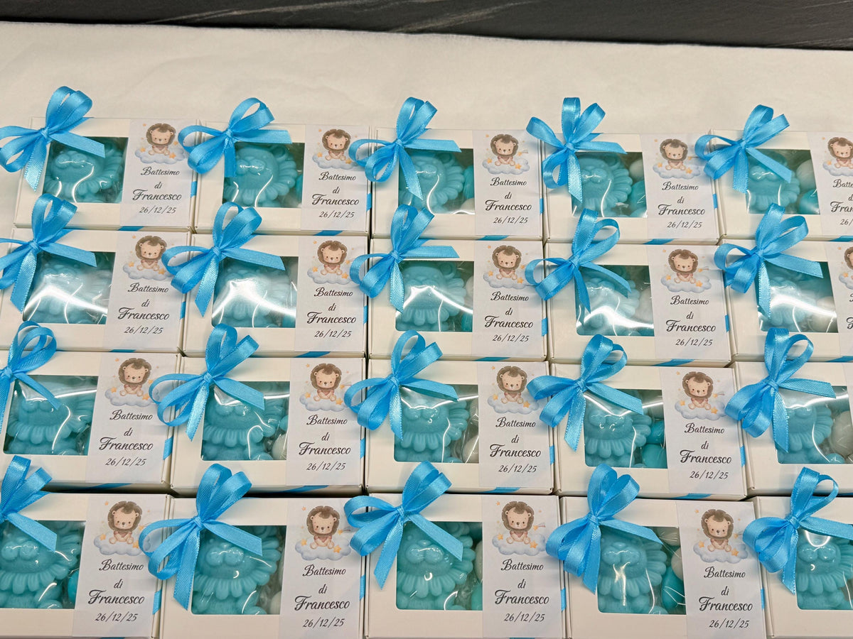 Sapone_leoncino_personalizzato_glicerina_bomboniera_battesimo_nascita_safar