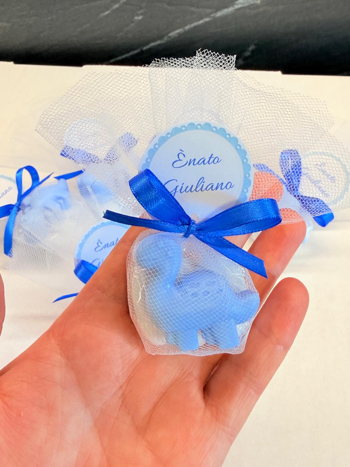 Sapone dinosauro artigianale profumato in vari colori – regalo per baby shower e compleanno bimbi