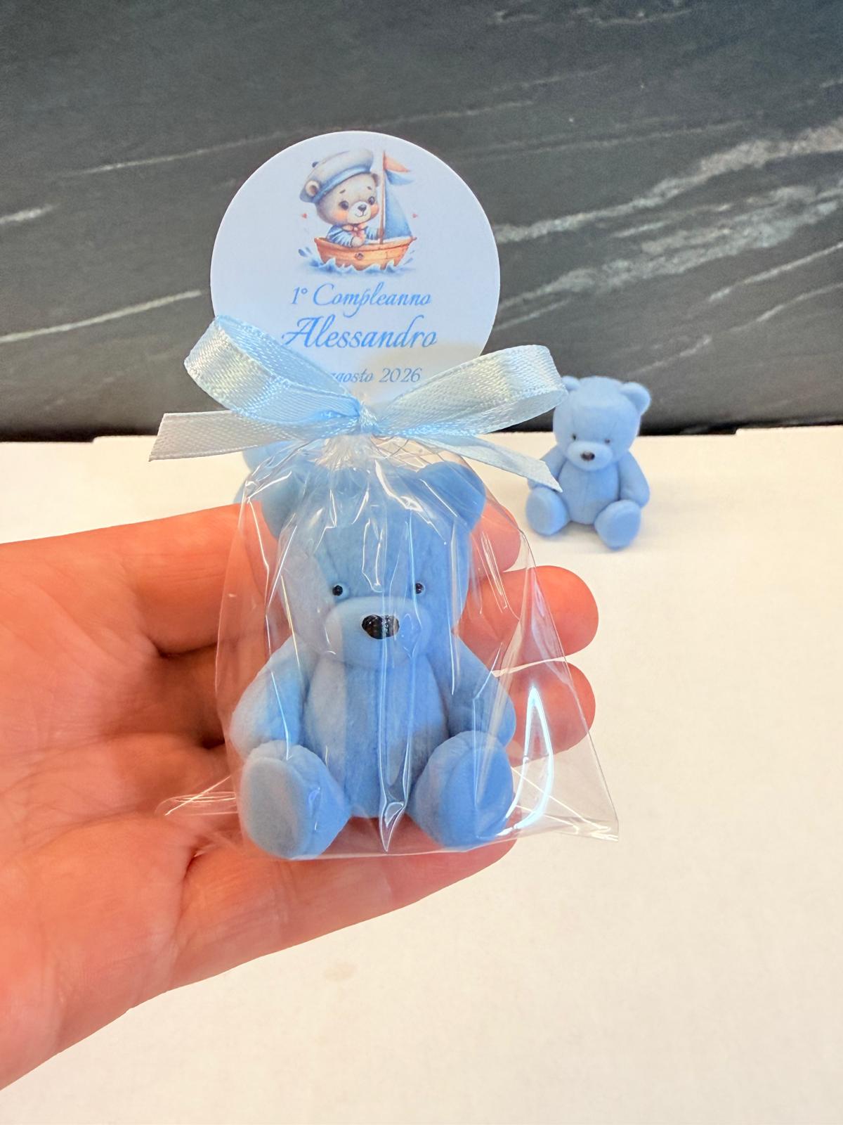 "TEDDY BEAR" SOAP with Transparent Bag and Personalized Tag